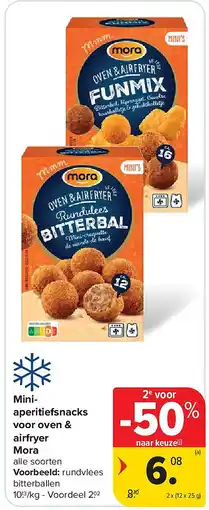 Carrefour Miniaperitiefsnacks voor oven & airfryer Mora aanbieding