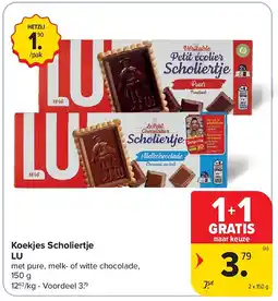 Carrefour Koekjes Scholiertje LU aanbieding
