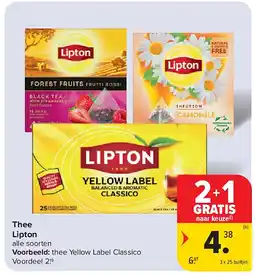 Carrefour Thee Lipton aanbieding