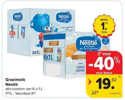 Carrefour Groeimelk Nestlé aanbieding
