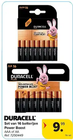 Carrefour Set van 16 batterijen Power Boost aanbieding