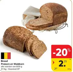 Carrefour Brood Prokorn en Waldkorn aanbieding