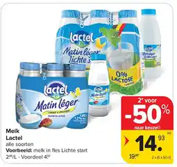 Carrefour Melk Lactel aanbieding