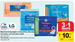 Carrefour Bescherming tegen urineverlies Absodys Carrefour en Carrefour Soft aanbieding