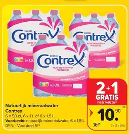 Carrefour Natuurlijk mineraalwater Contrex aanbieding