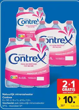 Carrefour Natuurlijk mineraalwater Contrex aanbieding