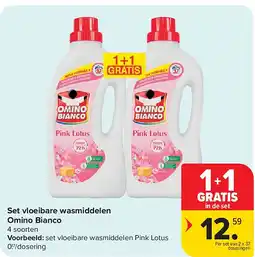 Carrefour Set vloeibare wasmiddelen Omino Bianco aanbieding