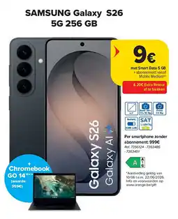 Carrefour SAMSUNG Galaxy S26 5G 256 GB aanbieding