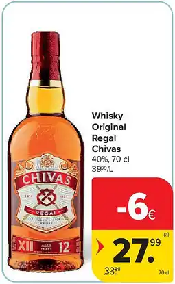 Carrefour Whisky Original Regal Chivas aanbieding
