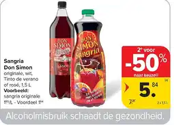 Carrefour Sangria Don Simon aanbieding