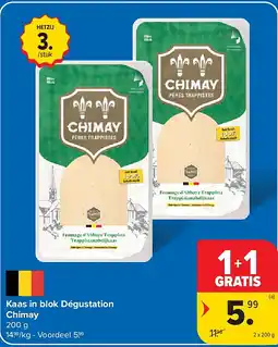 Carrefour Kaas in blok Dégustation Chimay aanbieding