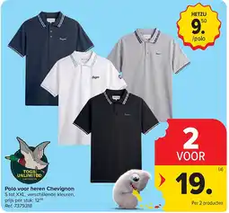 Carrefour Polo voor heren Chevignon aanbieding