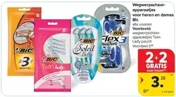 Carrefour Wegwerpscheerapparaatjes voor heren en dames Bic aanbieding