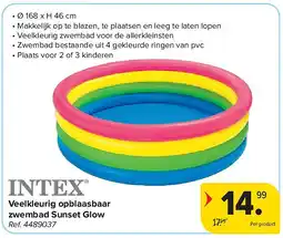 Carrefour Veelkleurig opblaasbaar zwembad Sunset Glow aanbieding