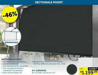 Zelfbouwmarkt Sectionale poort aanbieding