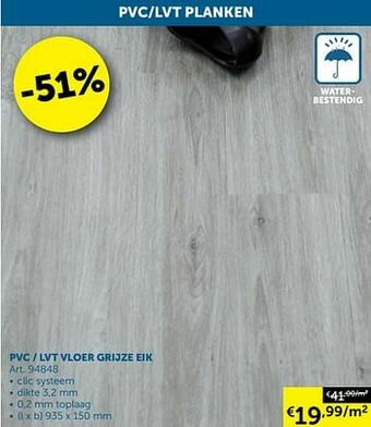 Zelfbouwmarkt Pvc - lvt vloer grijze eik aanbieding
