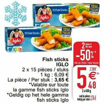 Cora Fish sticks iglo aanbieding