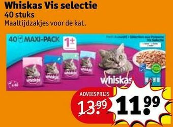 Kruidvat Whiskas vis selectie aanbieding