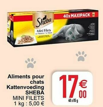 Cora Aliments pour chats kattenvoeding sheba mini filets aanbieding