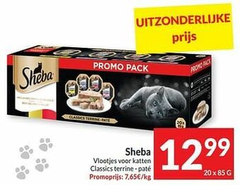 Intermarché Sheba vlootjes voor katten classics terrine - paté aanbieding