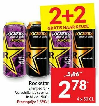 Intermarché Rockstar energiedrank aanbieding