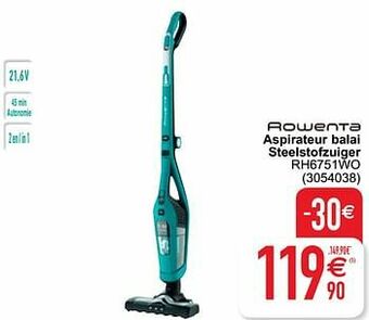 Cora Rowenta aspirateur balai steelstofzuiger rh6751wo aanbieding