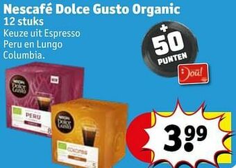 Kruidvat Nescafé dolce gusto organic aanbieding