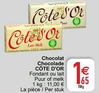 Cora Chocolat chocolade côte d`or aanbieding