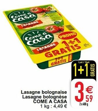 Cora Lasagne bolognaise lasagne bolognèse come a casa aanbieding