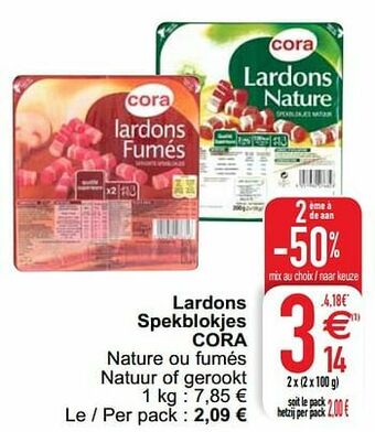 Cora Lardons spekblokjes cora aanbieding