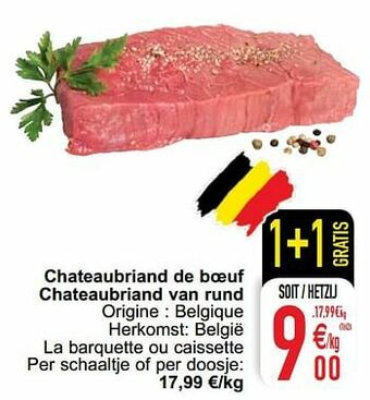 Chateaubriand de boeuf chateaubriand van rund
