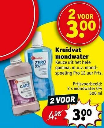 Kruidvat Mondwater 0% aanbieding