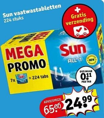 Kruidvat Sun vaatwastabletten aanbieding