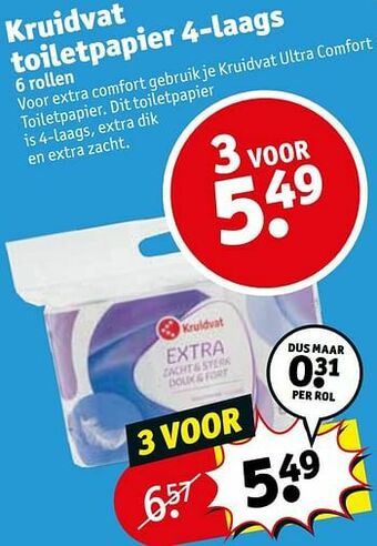 Kruidvat Kruidvat toiletpapier aanbieding