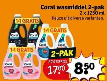 Kruidvat Coral wasmiddel aanbieding