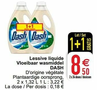 Cora Lessive liquide vloeibaar wasmiddel dash aanbieding