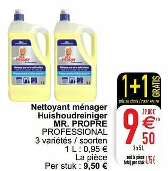 Cora Nettoyant ménager huishoudreiniger mr. propre professional aanbieding