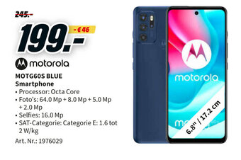 MediaMarkt Motorola MOTG60S Blue Smartphone aanbieding