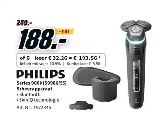 MediaMarkt Philips Series 9000 (S9986/55) Scheerapparaat aanbieding