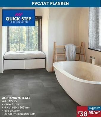 Zelfbouwmarkt Alpha vinyl tegel aanbieding