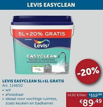 Zelfbouwmarkt Levis easyclean aanbieding
