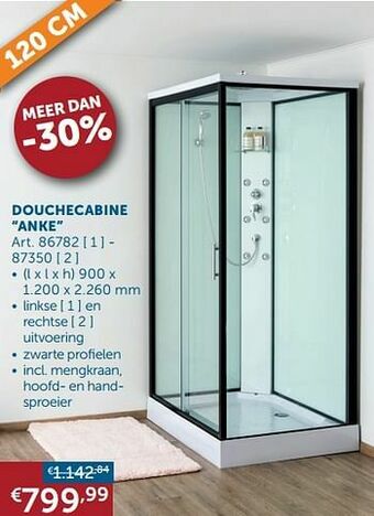 Zelfbouwmarkt Douchecabine anke aanbieding