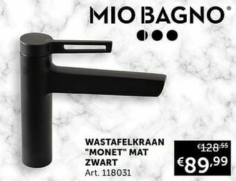 Zelfbouwmarkt Wastafelkraan monet mat zwart aanbieding