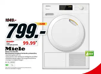 MediaMarkt Miele (TCD 450 WP) Warmtepomp droogkast PerfectDry & Wash2Dry aanbieding