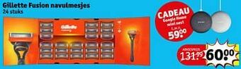 Kruidvat Gillette fusion navulmesjes aanbieding