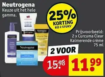 Kruidvat Curcuma clear kalmerende crème aanbieding