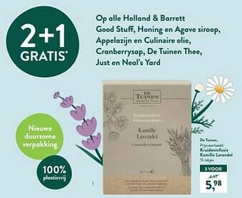 Holland & Barrett Kruideninfusie kamille lavendel aanbieding