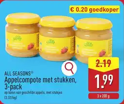 ALDI All seasons appelcompote met stukken aanbieding