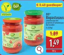 ALDI BIO Biopastasaus aanbieding