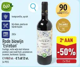 ALDI Rode biowijn 'Esteban' aanbieding